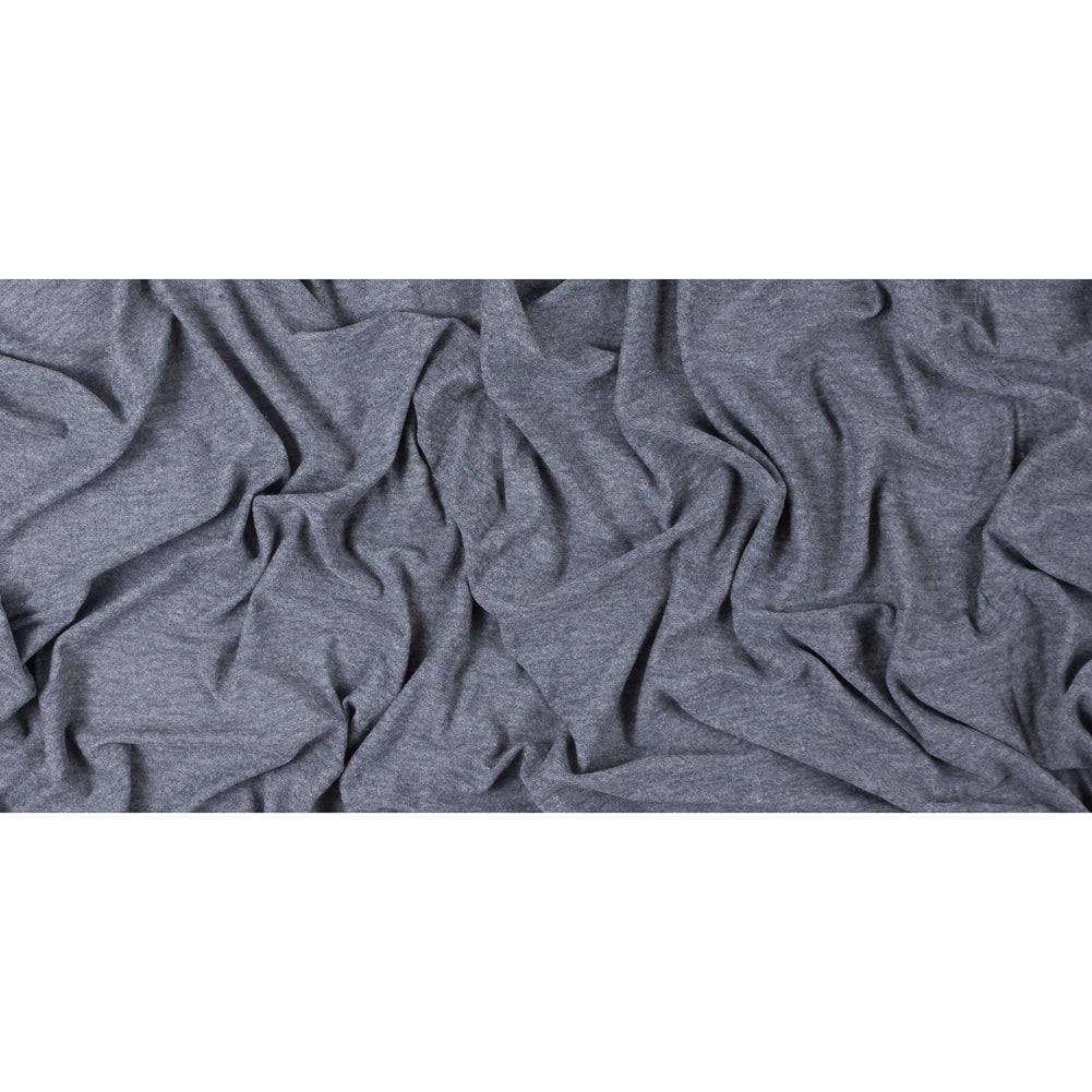 Italian Heathered Gray Tissue-Weight Polyester Jersey - Full Italian Heathered Gray Tissue-Weight Polyester Jersey - Full
