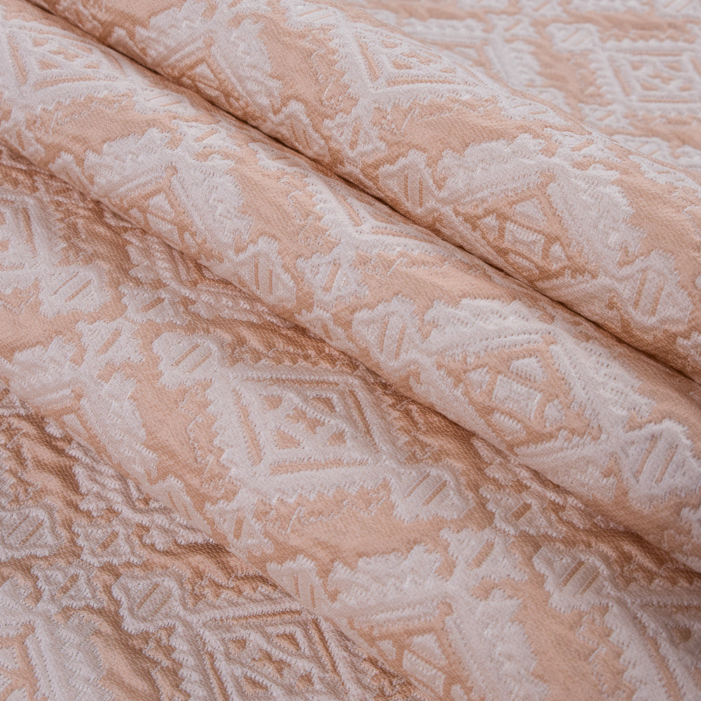 Apricot/Cream Geometric Brocade Folded Apricot/Cream Geometric Brocade Folded