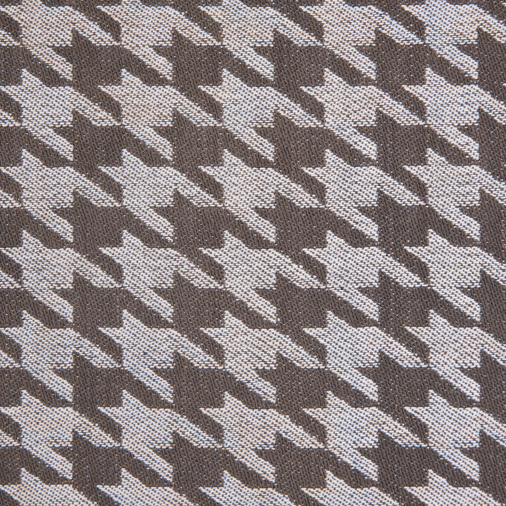 Brown/Ivory Houndstooth Cotton Twill Brown/Ivory Houndstooth Cotton Twill
