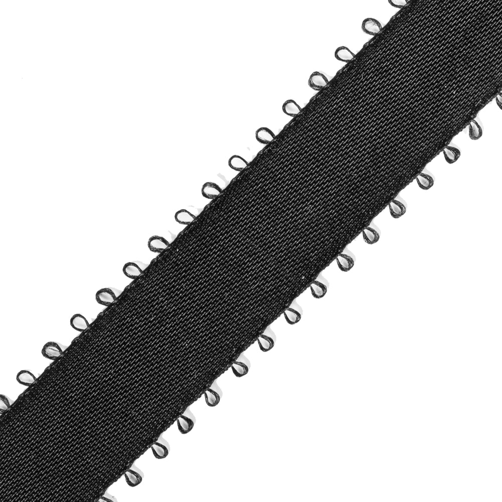 Black Feather Edged Satin Ribbon - 5/8 - Detail Black Feather Edged Satin Ribbon - 5/8 - Detail
