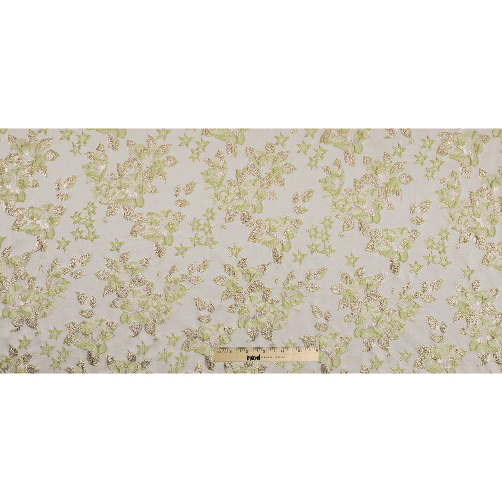 Metallic Gold/Green Floral Brocade Full Metallic Gold/Green Floral Brocade Full