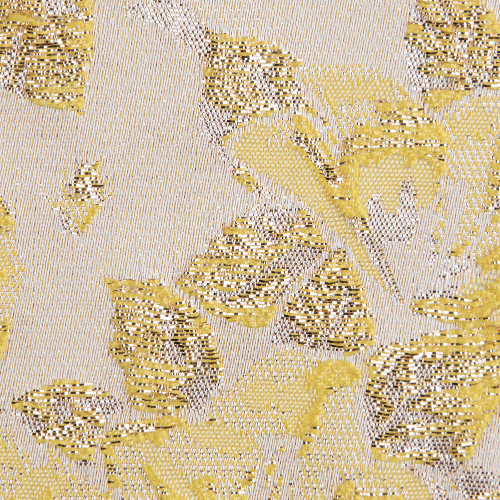 Metallic Gold/Yellow Floral Brocade Detail Metallic Gold/Yellow Floral Brocade Detail