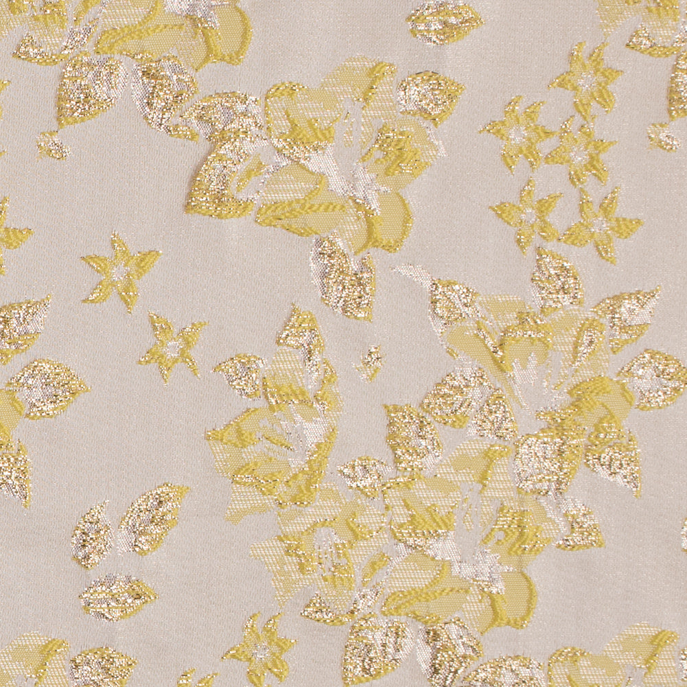 Metallic Gold/Yellow Floral Brocade Metallic Gold/Yellow Floral Brocade