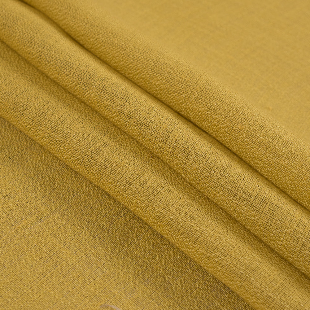 Italian Yellow Airy Linen Woven Folded Italian Yellow Airy Linen Woven Folded