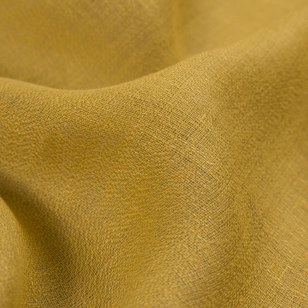 Italian Yellow Airy Linen Woven Detail Italian Yellow Airy Linen Woven Detail