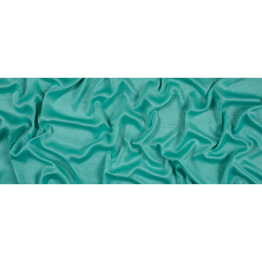 Italian Biscay Green Dyed Washed Polyester Dobby - Folded Italian Biscay Green Dyed Washed Polyester Dobby - Folded