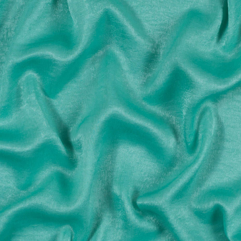 Italian Biscay Green Dyed Washed Polyester Dobby Italian Biscay Green Dyed Washed Polyester Dobby