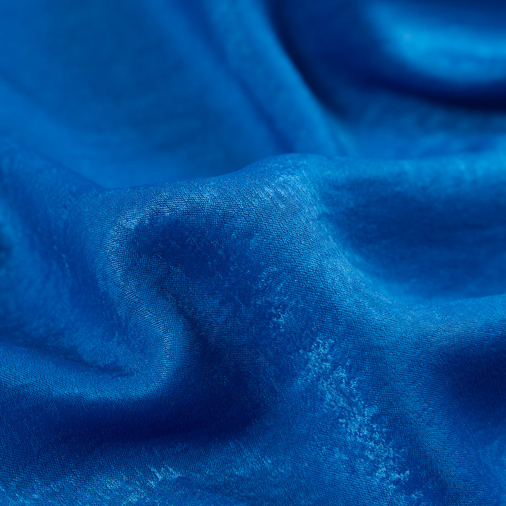 Italian Brilliant Blue Dyed Washed Polyester Dobby Full Italian Brilliant Blue Dyed Washed Polyester Dobby Full