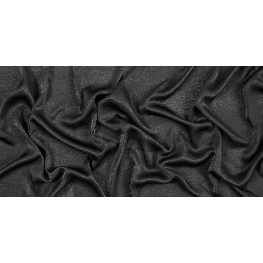 Italian Black Dyed Washed Polyester Dobby Folded Italian Black Dyed Washed Polyester Dobby Folded