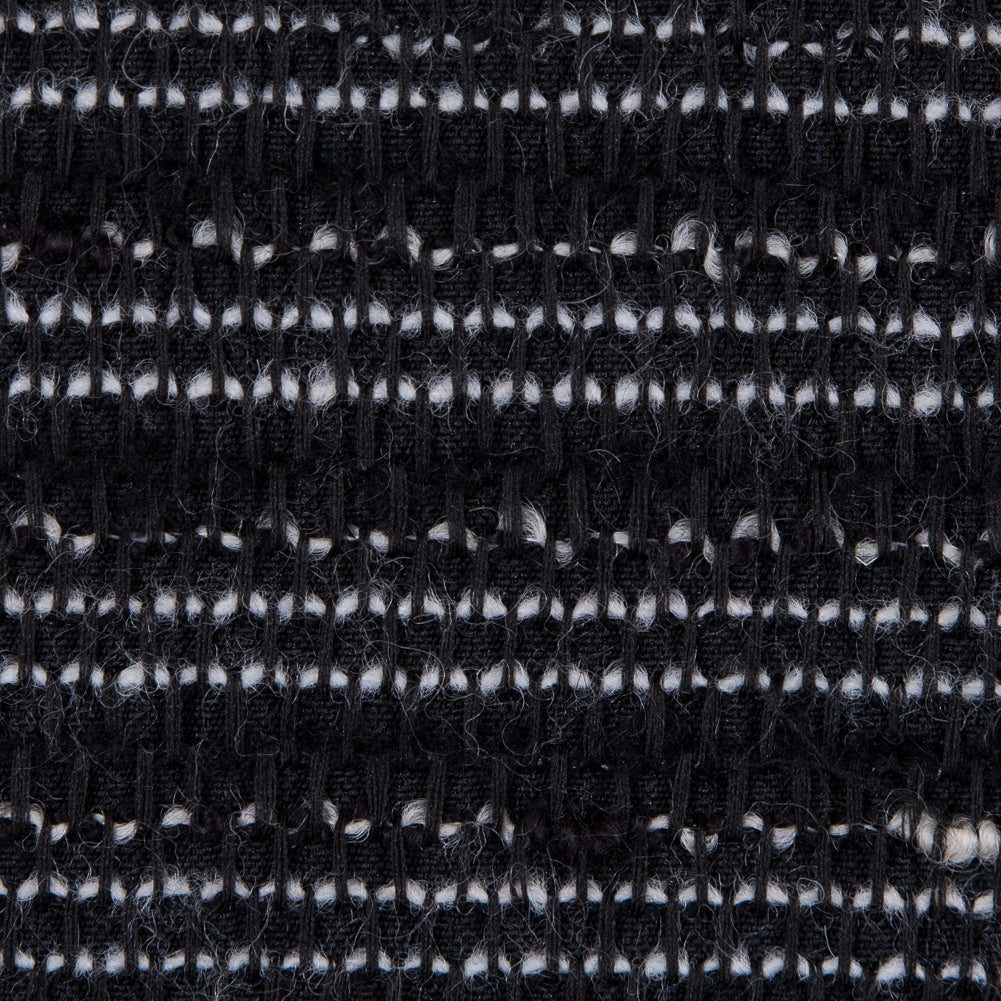 Black and White Striped Novelty Woven Detail Black and White Striped Novelty Woven Detail