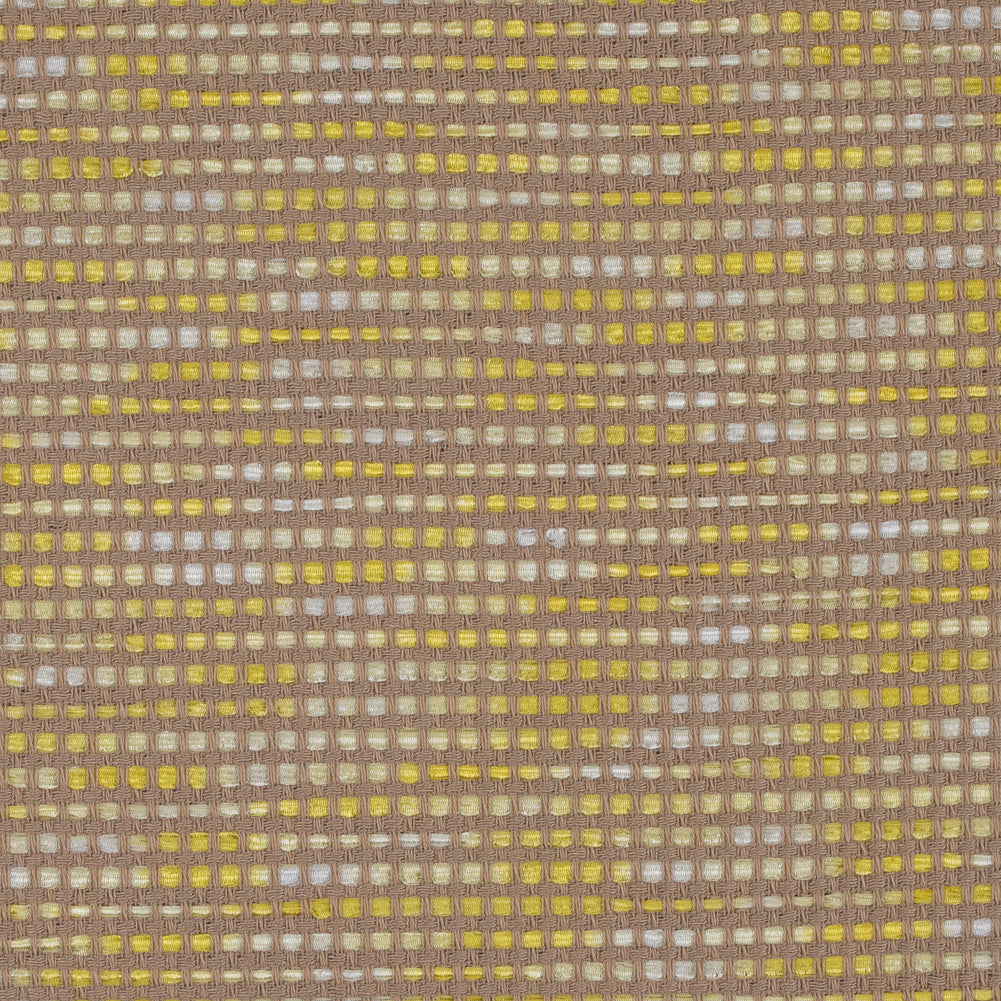 Beige and Yellow Blended Cotton Woven Beige and Yellow Blended Cotton Woven