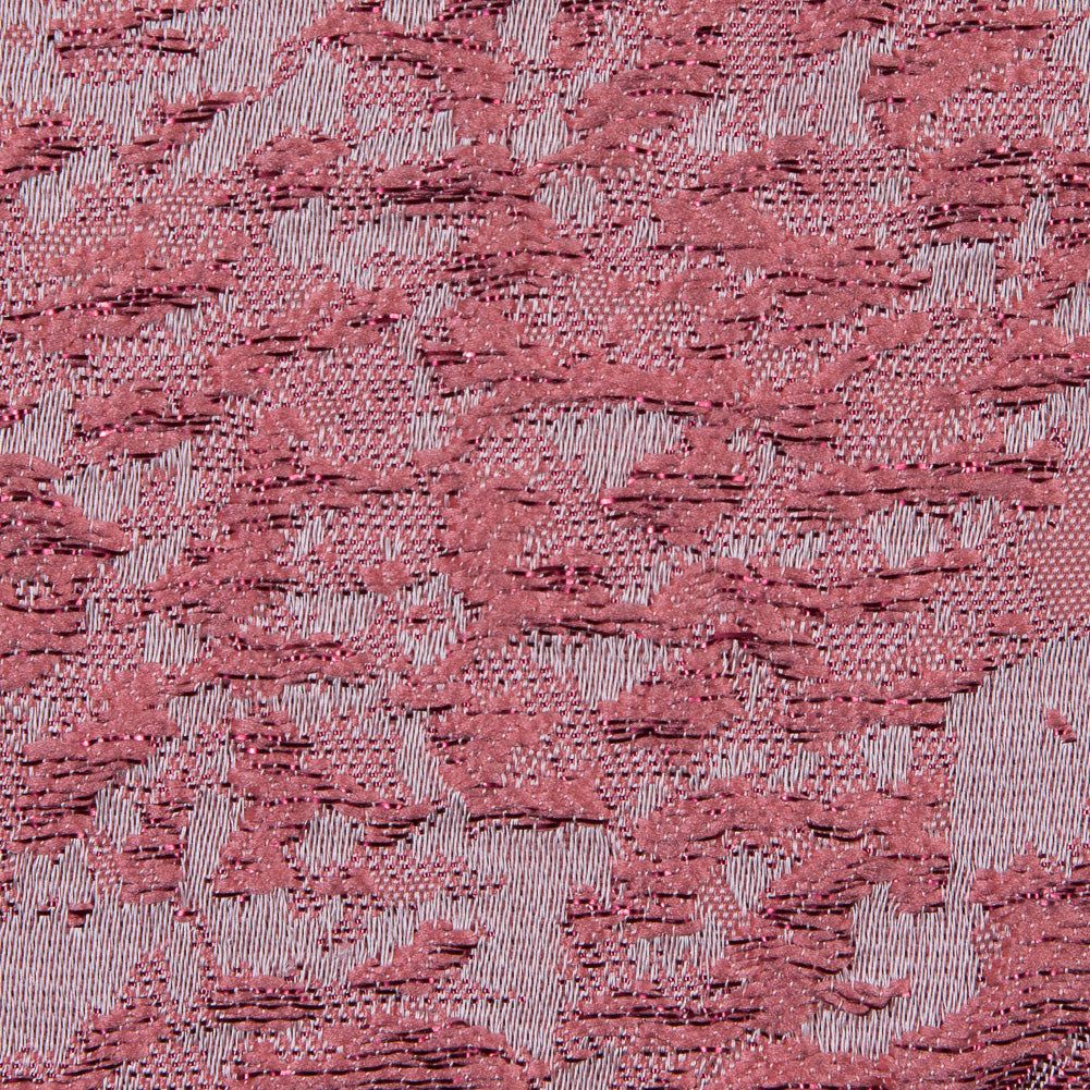Metallic Red and Candlelight Peach Abstract Brocade Detail Metallic Red and Candlelight Peach Abstract Brocade Detail
