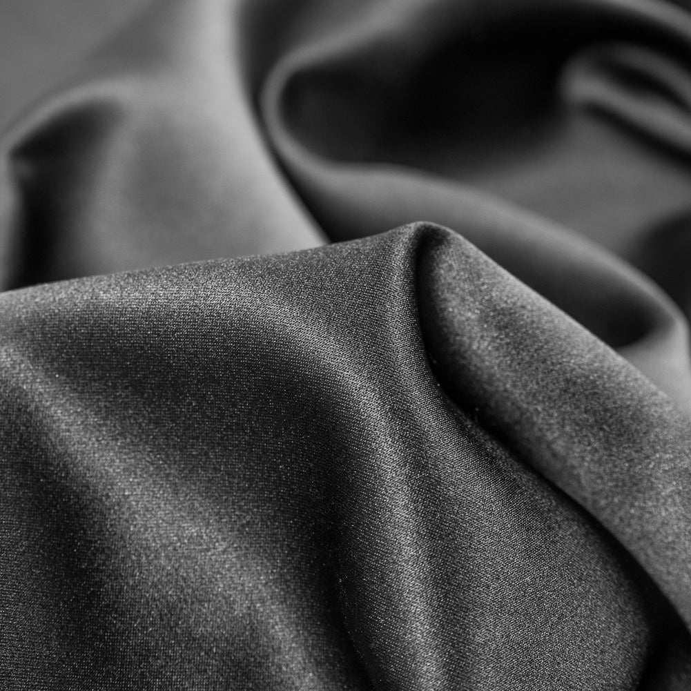 Black Polyester Satin - Detail Black Polyester Satin - Detail