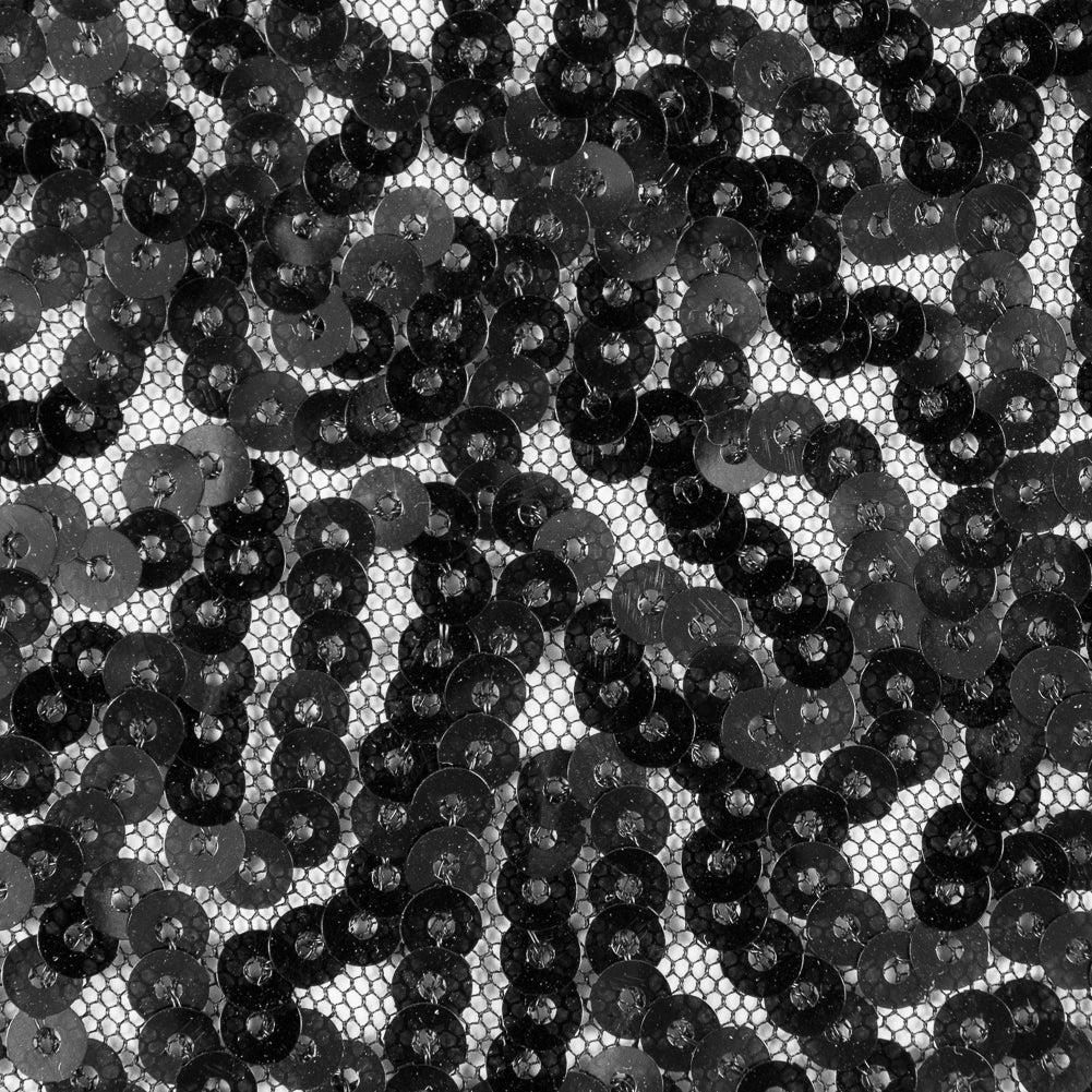 Phillip Lim Black All Over Sequins on a Stretch Netting Detail Phillip Lim Black All Over Sequins on a Stretch Netting Detail