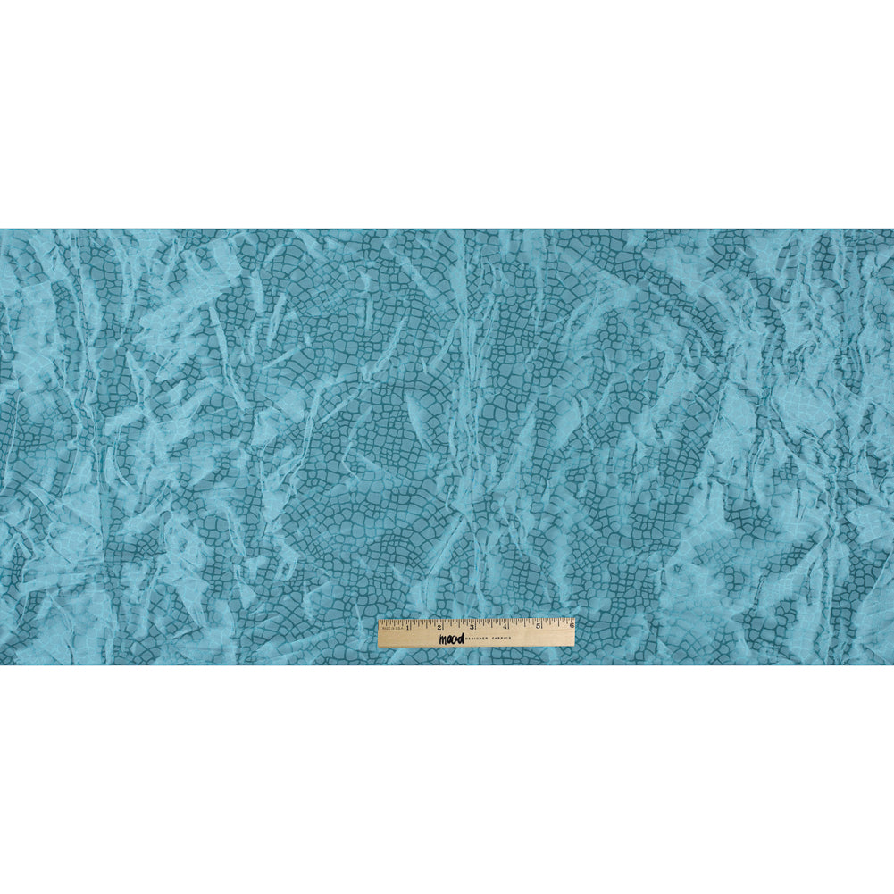 Nicole Miller Luminous Blue Turquoise Pattern Medley Stretch Twill Full Nicole Miller Luminous Blue Turquoise Pattern Medley Stretch Twill Full
