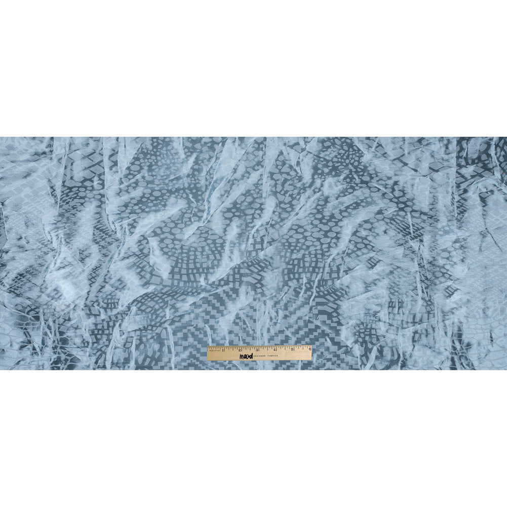 Nicole Miller Luminous Blue Glass Pattern Medley Stretch Twill Full Nicole Miller Luminous Blue Glass Pattern Medley Stretch Twill Full