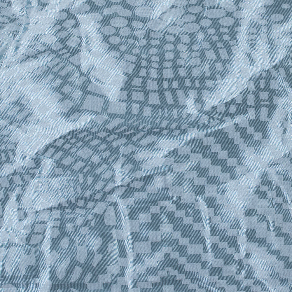 Nicole Miller Luminous Blue Glass Pattern Medley Stretch Twill Nicole Miller Luminous Blue Glass Pattern Medley Stretch Twill