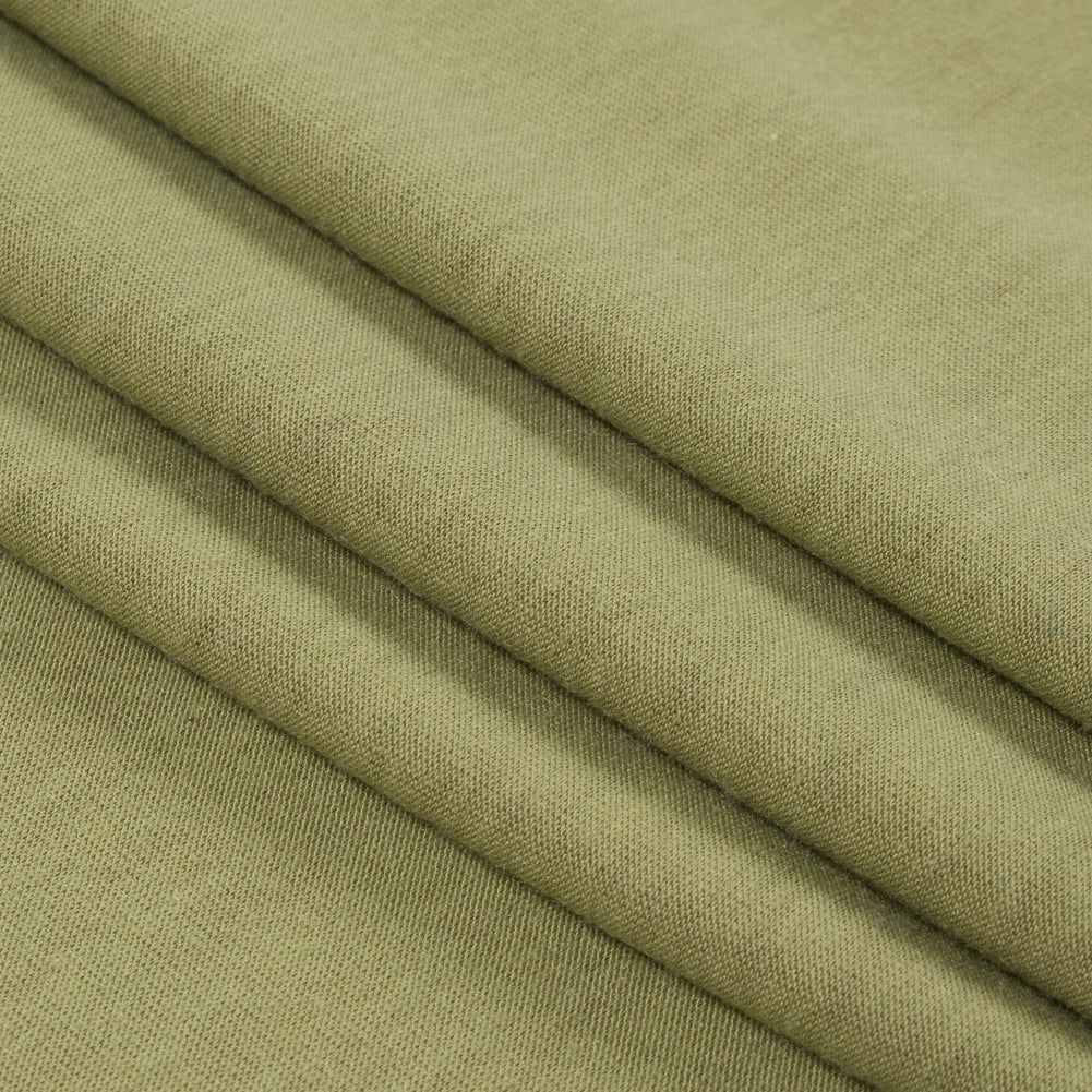 Spinach Green Stretch Polyester Jersey Folded Spinach Green Stretch Polyester Jersey Folded