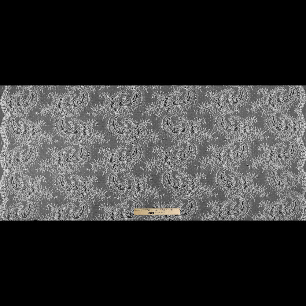 Polyester Lace - Ivory Floral and Paisley Full Polyester Lace - Ivory Floral and Paisley Full