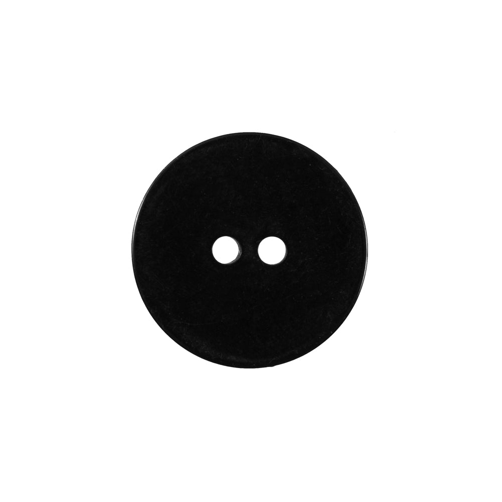 Black Flat Plastic Button - 32L/20mm - Detail