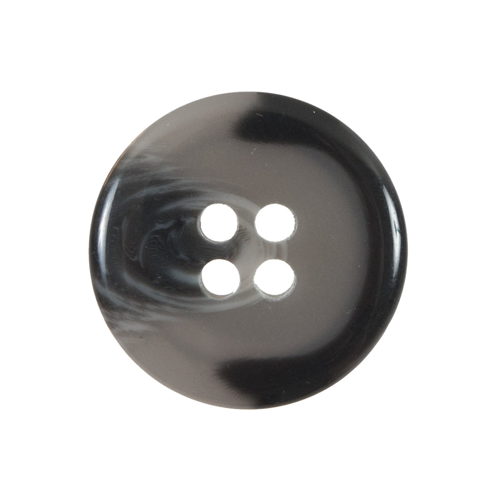 Charcoal Gray Rimmed Plastic Button - 40L/25mm - Detail Charcoal Gray Rimmed Plastic Button - 40L/25mm - Detail