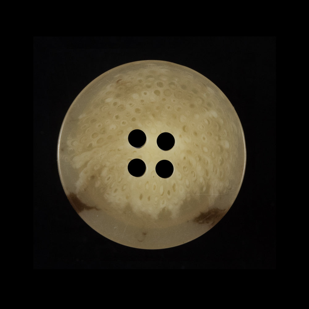 Beige and Brown Plastic Button - 40L/25.5mm Beige and Brown Plastic Button - 40L/25.5mm