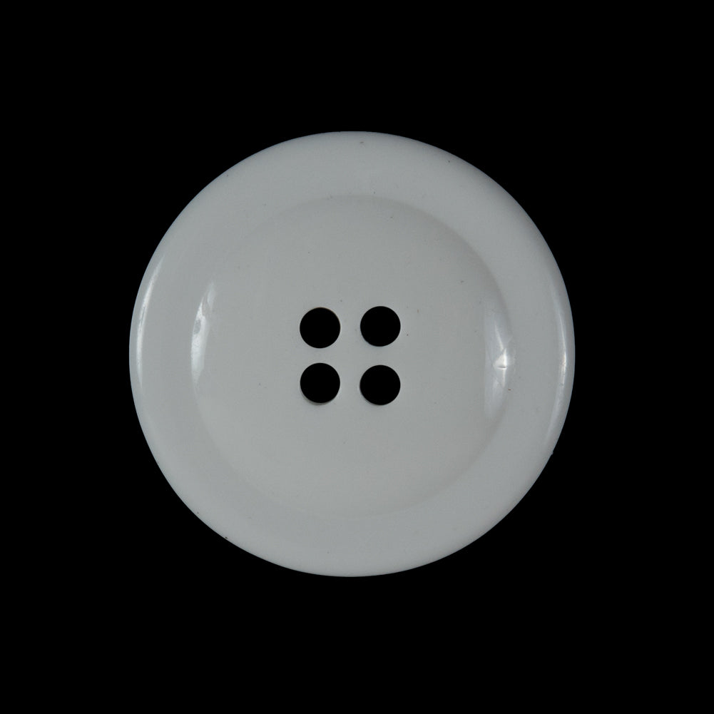 White and Black Plastic 4-Hole Button - 40L/25.5mm Detail White and Black Plastic 4-Hole Button - 40L/25.5mm Detail