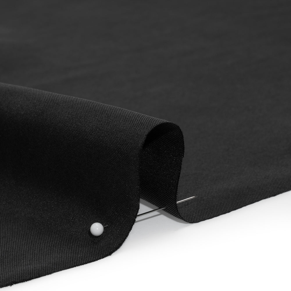 Washed Silk Twill 18mm - Black Folded Washed Silk Twill 18mm - Black Folded