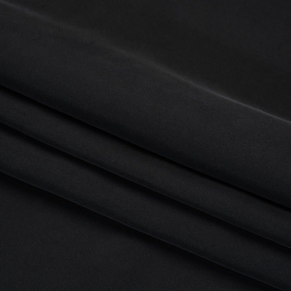 Washed Silk Twill 18mm - Black Full Washed Silk Twill 18mm - Black Full