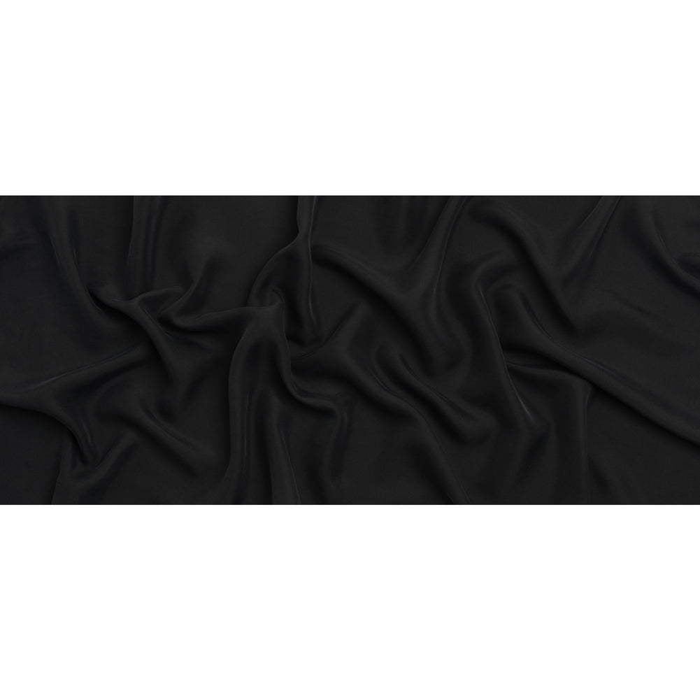 Washed Silk Twill 18mm - Black Drape Washed Silk Twill 18mm - Black Drape