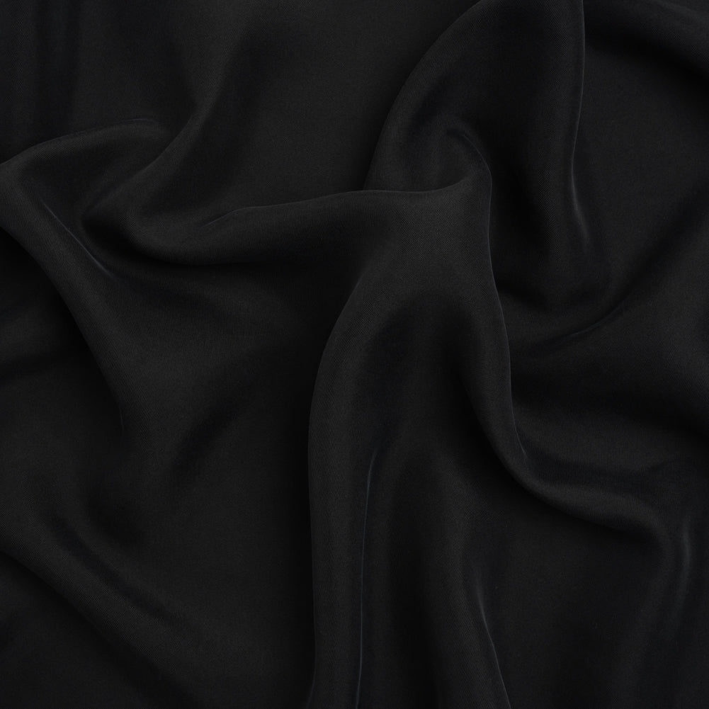 Washed Silk Twill 18mm - Black Washed Silk Twill 18mm - Black