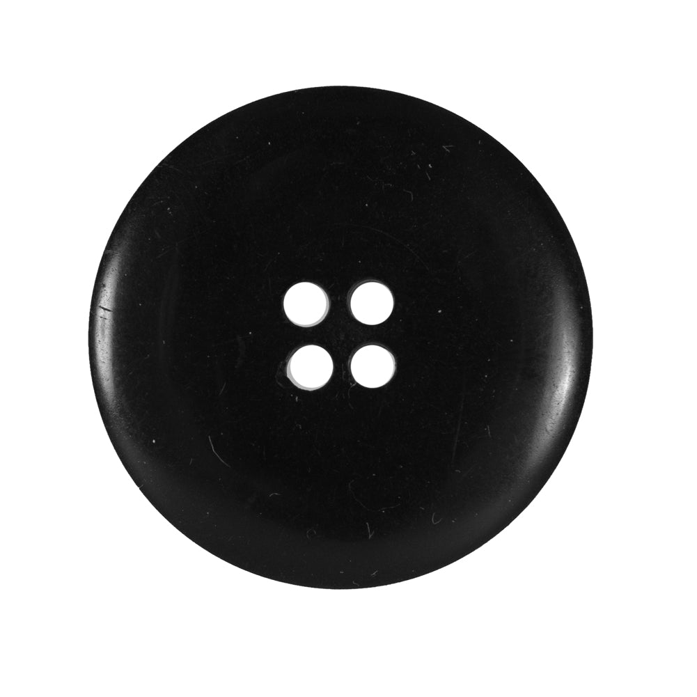 Black 4-Hole Plastic Button - 44L/28mm Detail Black 4-Hole Plastic Button - 44L/28mm Detail