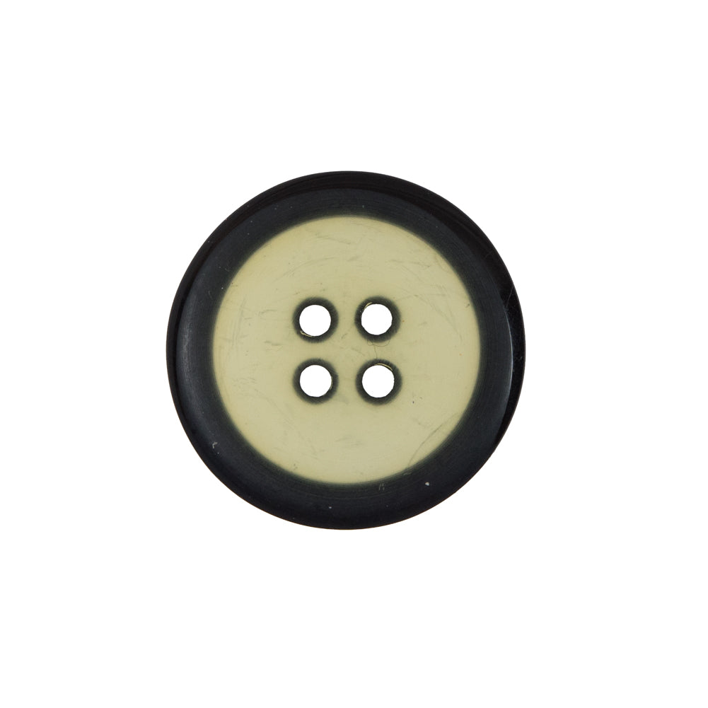 Oasis Green and Black 4-Hole Plastic Button - 36L/23mm Detail Oasis Green and Black 4-Hole Plastic Button - 36L/23mm Detail