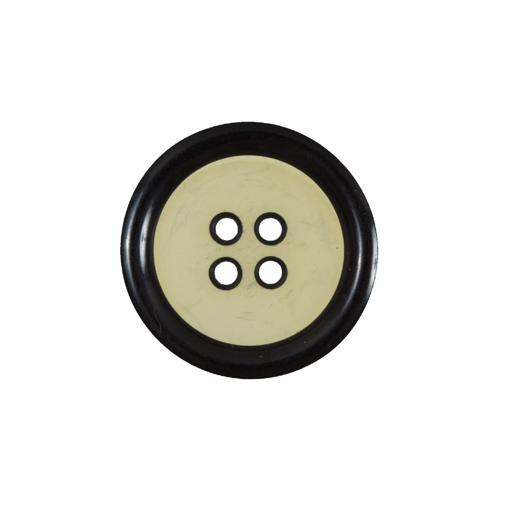 Oasis Green and Black 4-Hole Plastic Button - 36L/23mm Oasis Green and Black 4-Hole Plastic Button - 36L/23mm