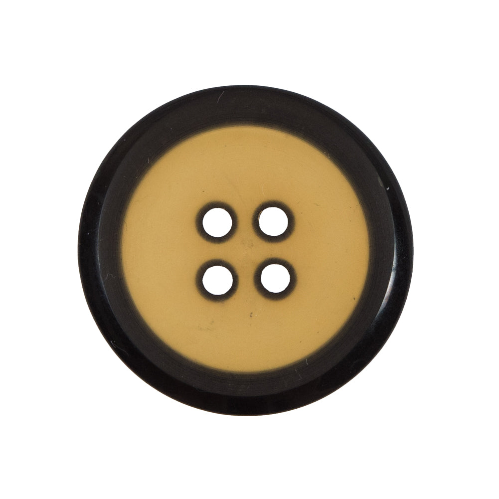 Blazing Orange and Black 4-Hole Plastic Button - 44L/28mm Detail Blazing Orange and Black 4-Hole Plastic Button - 44L/28mm Detail