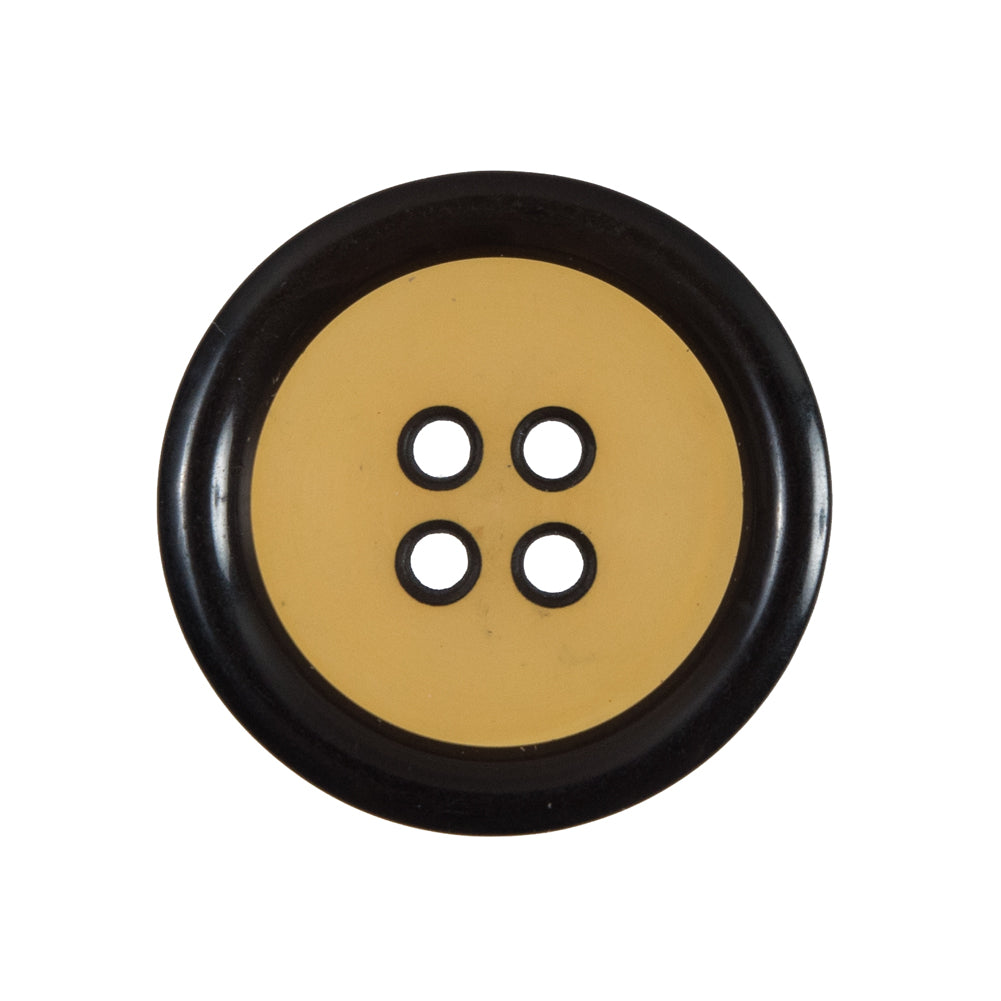 Blazing Orange and Black 4-Hole Plastic Button - 44L/28mm Blazing Orange and Black 4-Hole Plastic Button - 44L/28mm