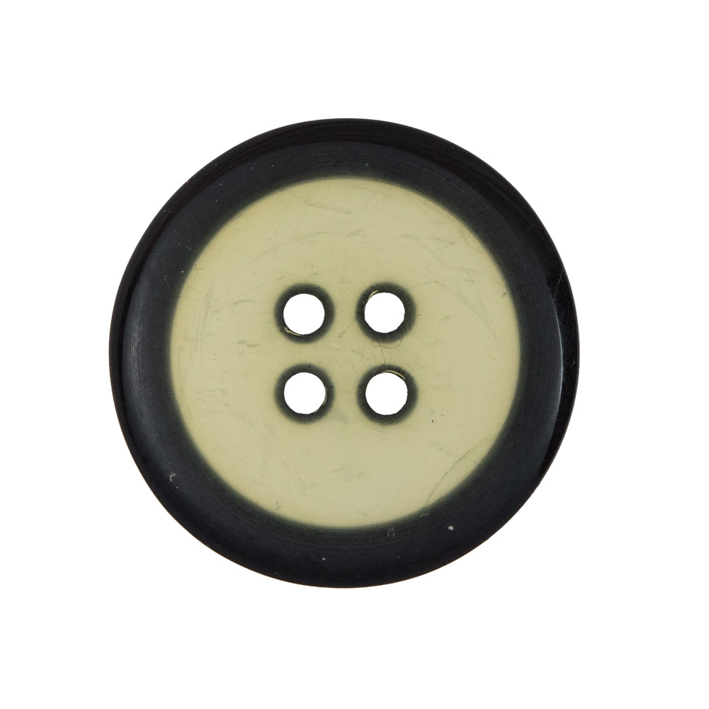 Oasis Green and Black 4-Hole Plastic Button - 44L/28mm Detail Oasis Green and Black 4-Hole Plastic Button - 44L/28mm Detail