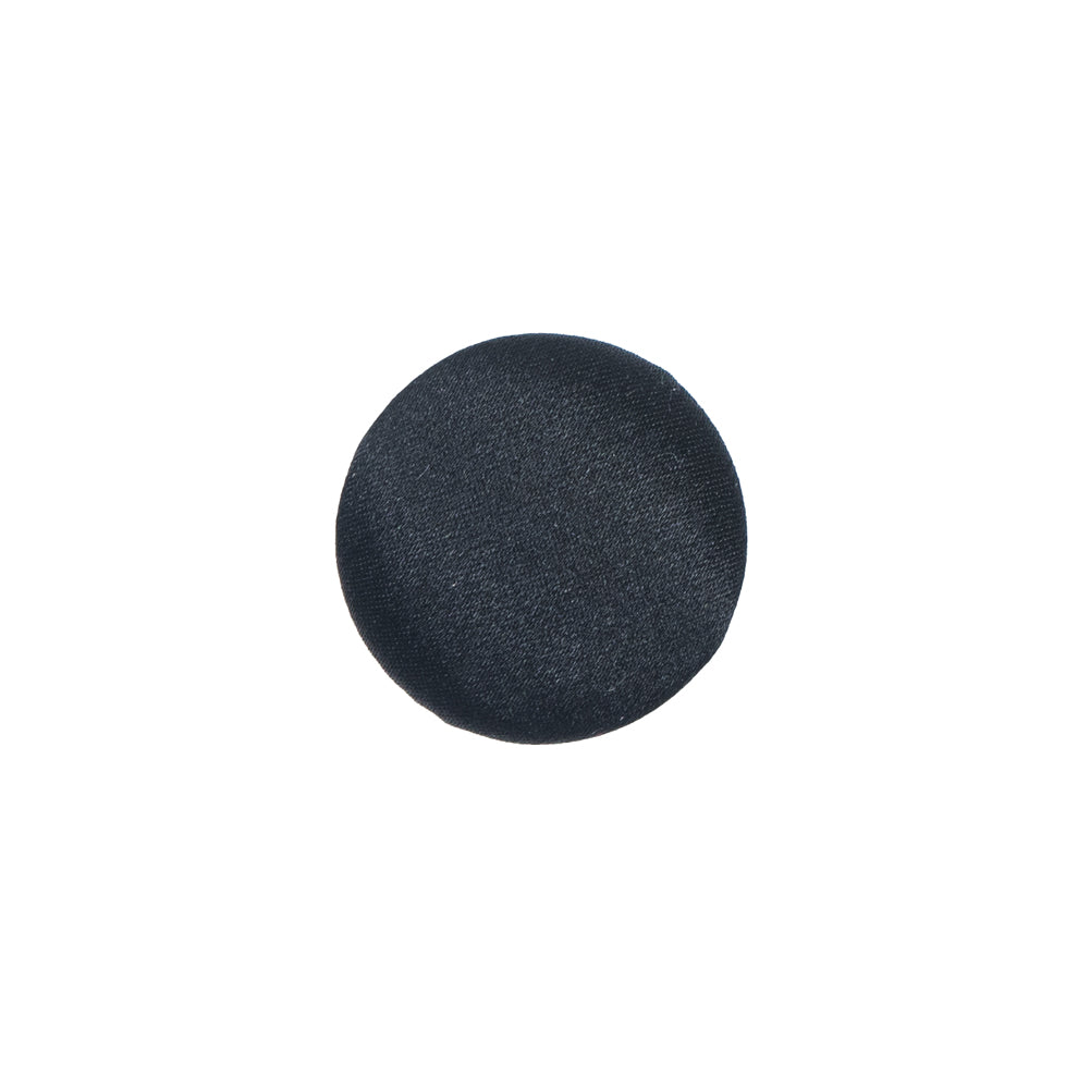 Black Silk Covered Button - 24L/15mm Black Silk Covered Button - 24L/15mm
