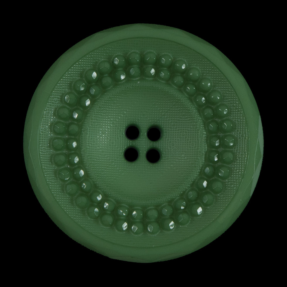 Shamrock Green Textured 4-Hole Button - 54L/34mm Shamrock Green Textured 4-Hole Button - 54L/34mm