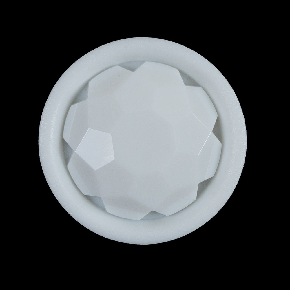 White Plastic Gem Shank-Back Button - 44L/28mm White Plastic Gem Shank-Back Button - 44L/28mm