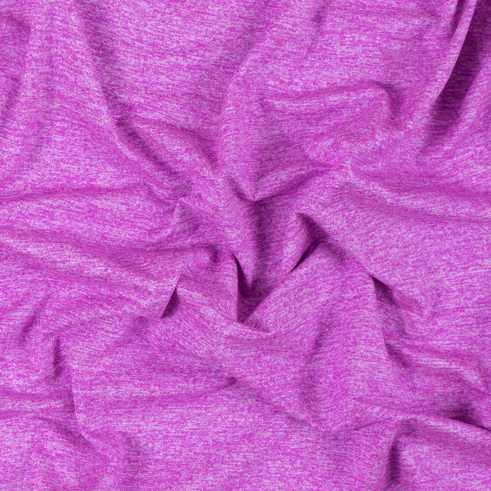 Heathered Neon Fuchsia Stretch Polyester Jersey Heathered Neon Fuchsia Stretch Polyester Jersey