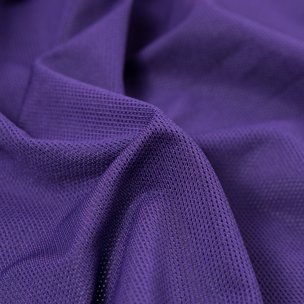Black Purple Stretch Mesh with Wicking Capabilities Detail Black Purple Stretch Mesh with Wicking Capabilities Detail