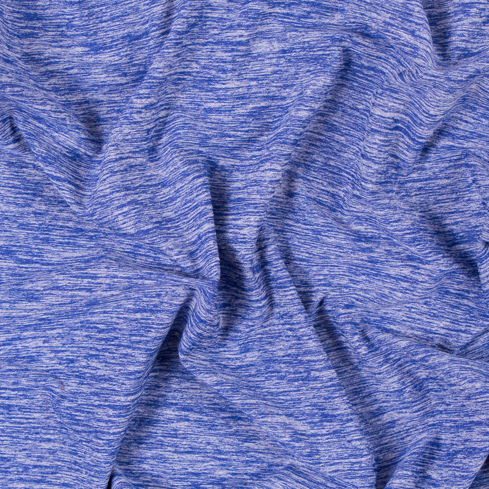 Heathered Violet Blue Stretch Polyester Jersey Heathered Violet Blue Stretch Polyester Jersey