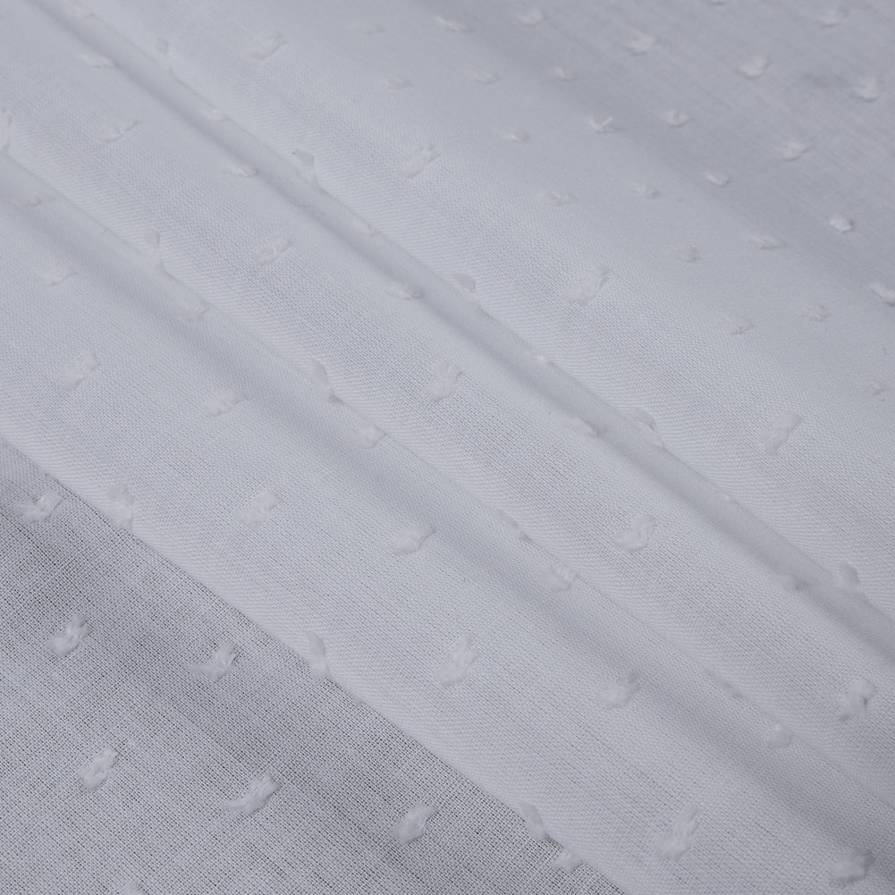 White Cotton Swiss Dot Folded White Cotton Swiss Dot Folded