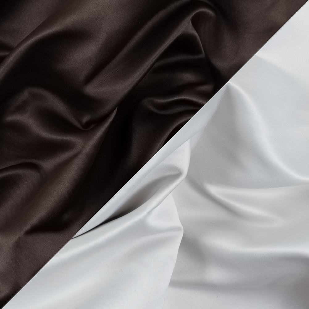 Brown and White Two-Tone Double Duchesse Satin Brown and White Two-Tone Double Duchesse Satin