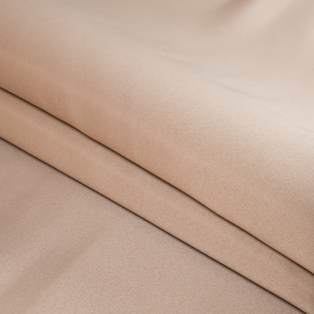 Brown and Tan Two-Tone Double Duchesse Satin - Detail Brown and Tan Two-Tone Double Duchesse Satin - Detail