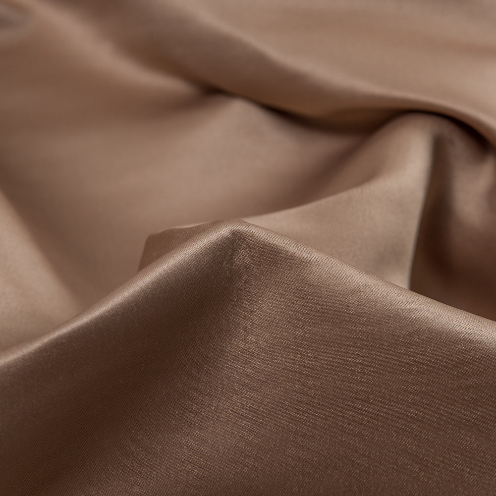 Brown and Tan Two-Tone Double Duchesse Satin - Full Brown and Tan Two-Tone Double Duchesse Satin - Full