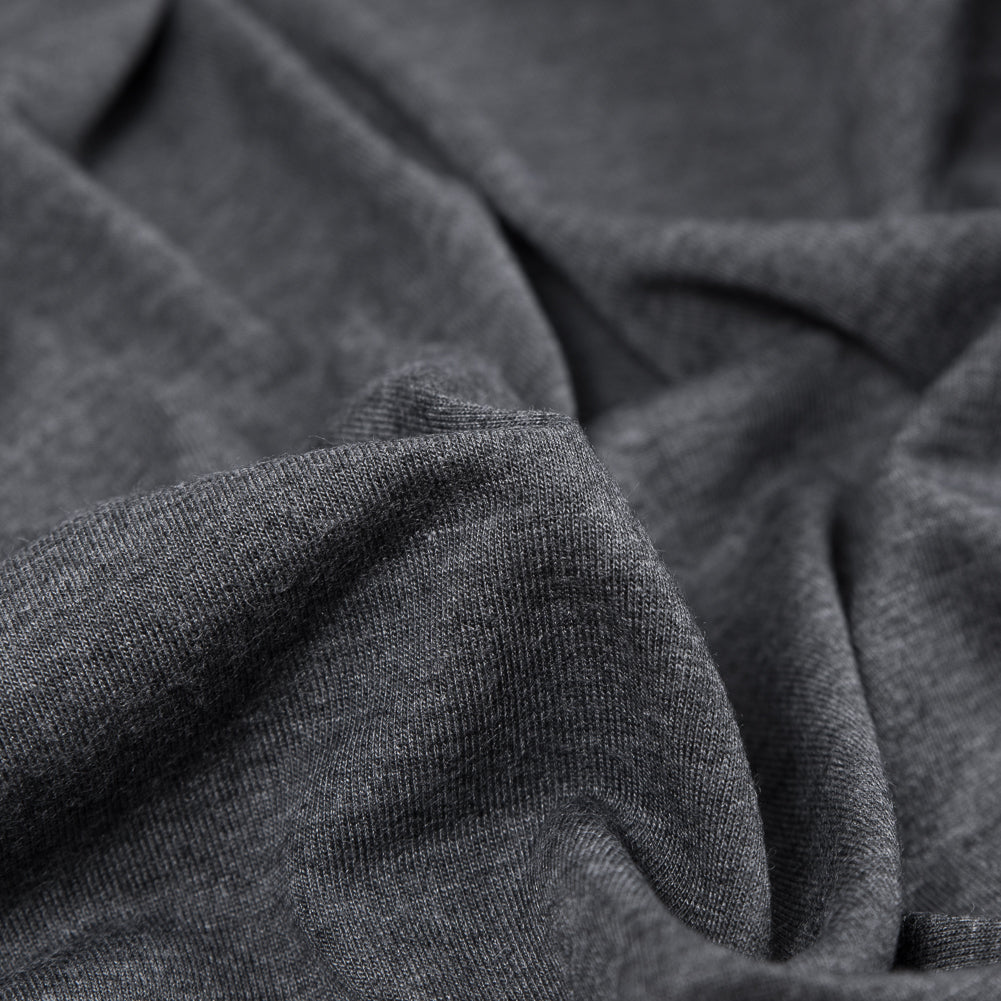 Gray Tissue Weight Heathered Jersey Detail Gray Tissue Weight Heathered Jersey Detail