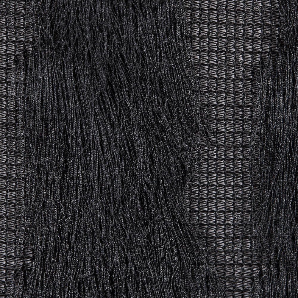 Black Chevron Fringe Fabric Detail Black Chevron Fringe Fabric Detail