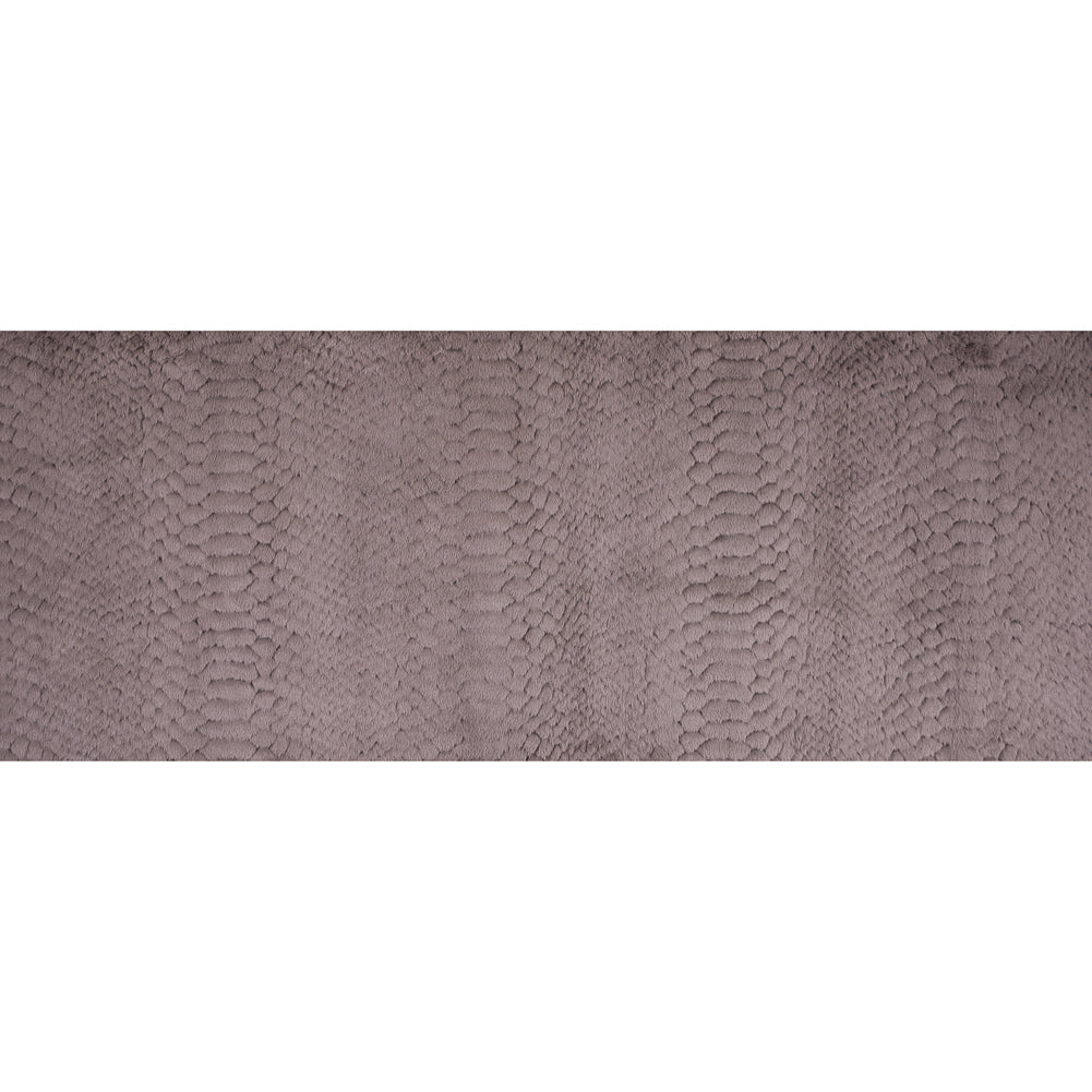 Taupe Silky Embossed Stretch Faux Fur - Folded Taupe Silky Embossed Stretch Faux Fur - Folded